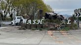 Welcome to ‘Wash Al’: Car crashes through Washougal sign