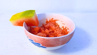 Freeze And Grate Watermelon To Make Delicious Shaved Ice