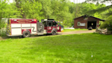 Crews battle garage fire in Greenfield Township