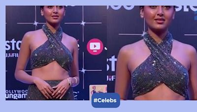 Tejasswi Prakash's toned abs steal the show as she steps out in a glittery crop top and skirt combo