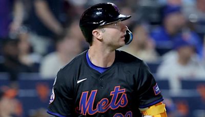 Pete Alonso exits Mets game Wednesday after being hit by pitch on right hand