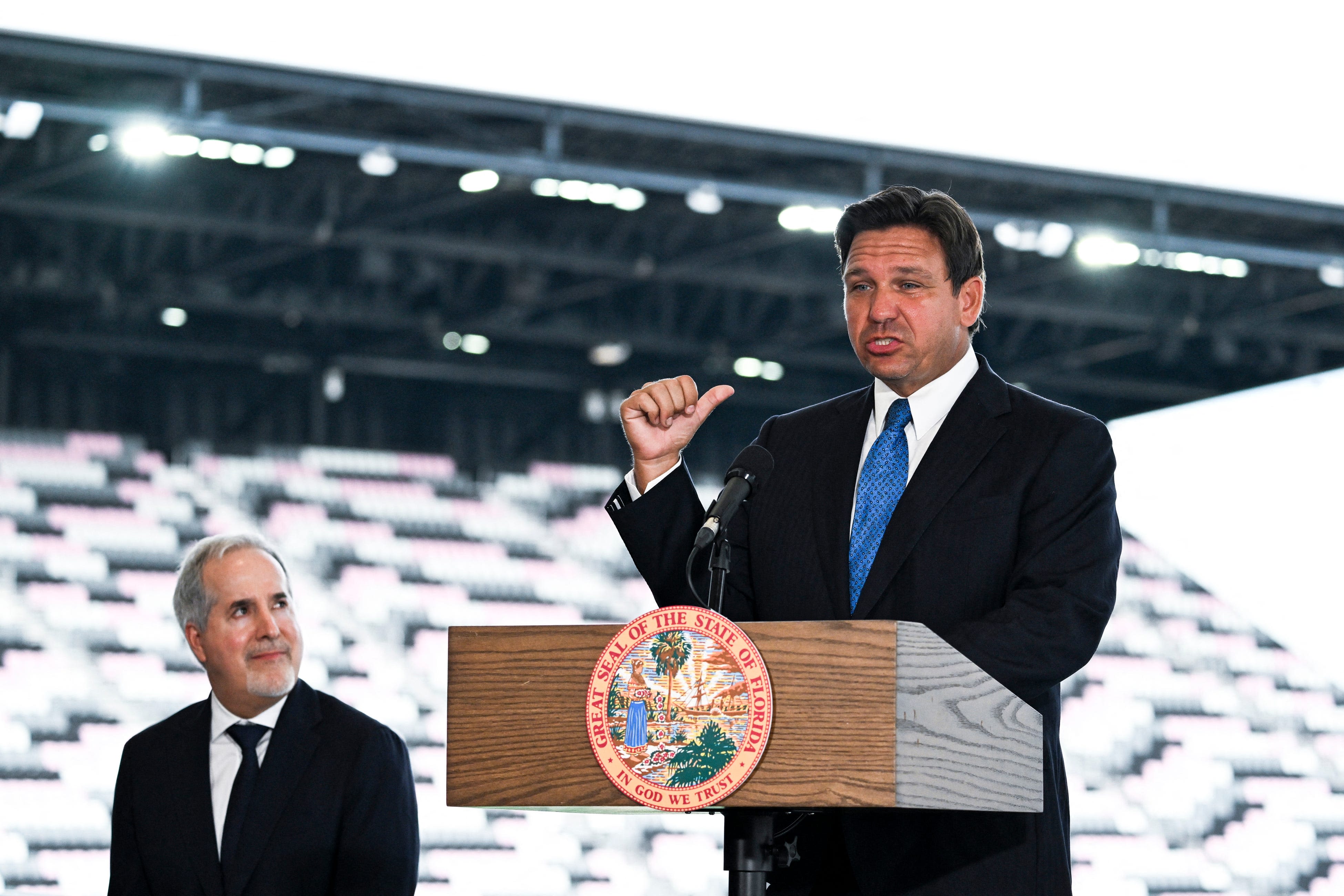 Florida Gov. Ron DeSantis continues political attack against Harris VP candidate Tim Walz