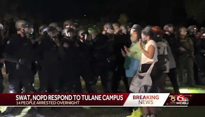 SWAT, NOPD officers pour onto Tulane's campus overnight, move encampment