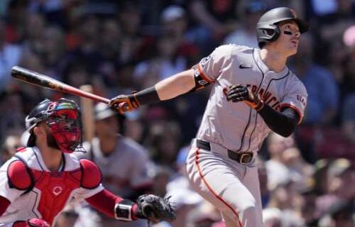 Mike Yaz homers at Fenway after visit from Hall of Fame grandfather; Giants beat Red Sox 3-1