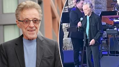 Frankie Valli, 90, leaves fans concerned as he struggles to lip-sync at concert — but rep says he’s ‘just fine’