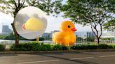 VIDEO: Enorme pato inflable sale volando por fuertes vientos en Michigan