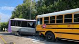 Three children, three adults hospitalized after charter school, WeGo busses collide