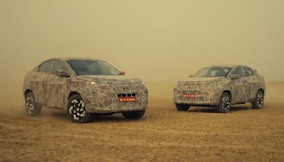 Tata Curvv coupe SUV teased bashing sand dunes, launch around corners