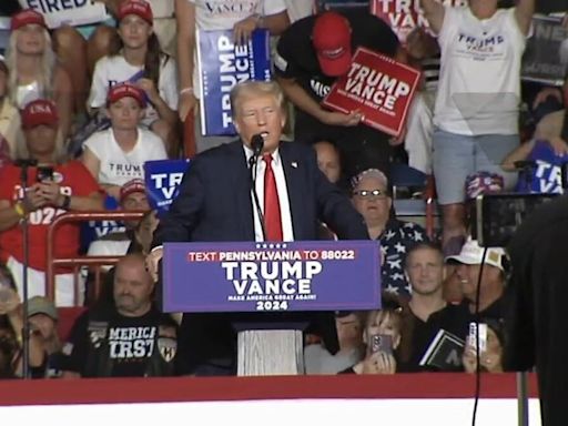 'Thrilled to be back in this beautiful commonwealth': Trump holds 1st rally in Pa. since assassination attempt