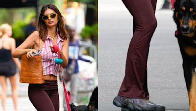 Emily Ratajkowski’s Chunky Sneakers Add a Whimsical Touch to Her Dog Walk Outfit