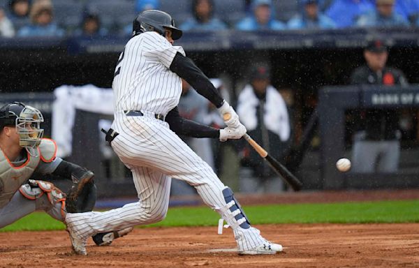 Yankees beat Tigers 5-2 behind Soto's 3-run double to finish 3-game sweep with rain-shortened win