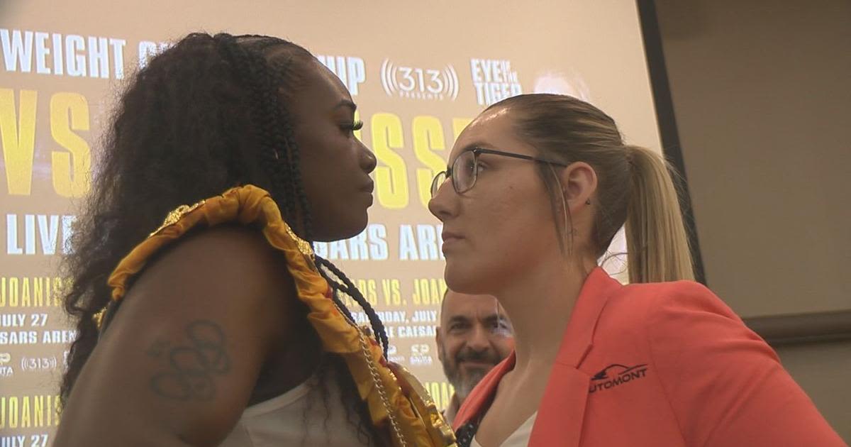 Claressa Shields faces off against Vanessa Lepage-Joanisse for the first time at Flint City Hall