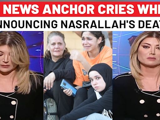 TV News Anchor Cries While Announcing Nasrallah's Death; Lebanese Mourn On Streets | Hezbollah