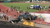 Two military helicopters fatally collide in midair, video shows