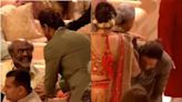 SRK touches Rajinikanth, Big B and Jaya Bachchan's feet as he greets them at Anant - Radhika's wedding celebrations
