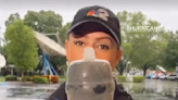 Fla. reporter uses surprising tool to protect her mic during Hurricane Ian coverage: 'Yes, that is a condom'