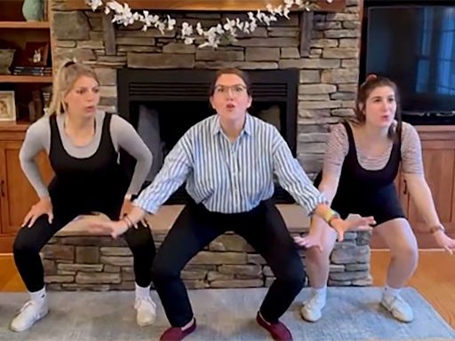 Sisters Go Viral for Recreating Iconic Father of the Bride Part II Workout Scene While Two are Pregnant (Exclusive)