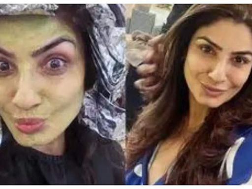 'Green' Raveena Tandon shares glimpse of her hair transformation | Hindi Movie News - Times of India