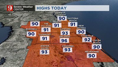 Central Florida stays hot and dusty Thursday, afternoon storm chances go up