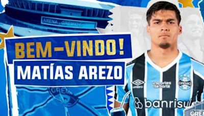 Grêmio anuncia contratação do atacante Matías Arezo