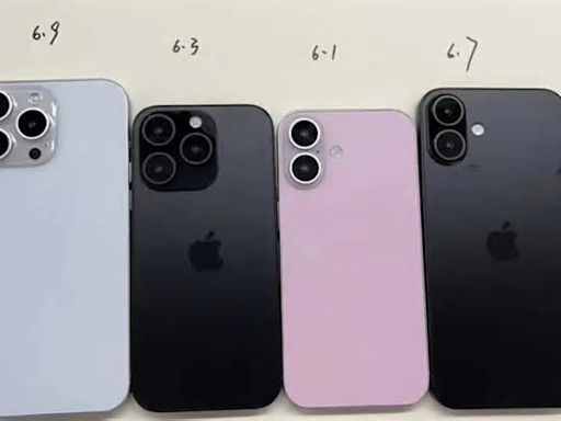 iPhone 16, iPhone 16 Plus, iPhone 16 Pro и iPhone 16 Pro Max показали на общем фото. Возможно, это макеты