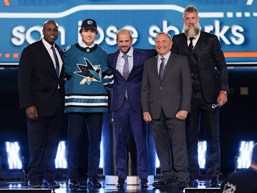 Celebrini officially on Sharks, who draft young star No. 1 overall