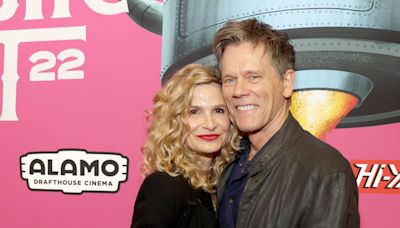 Kyra Sedgwick Stuns in Latex Mini Dress in Rare Appearance With Kevin Bacon and 2 Grown Kids