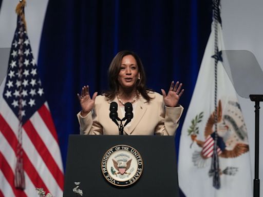 Kamala Harris uses Trump mugshot in first election ad