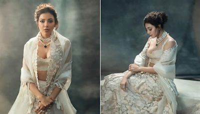 Kajal Aggarwal In An Ivory Floral Lehenga Looks Like The Epitome Of Summer Ethnic Elegance