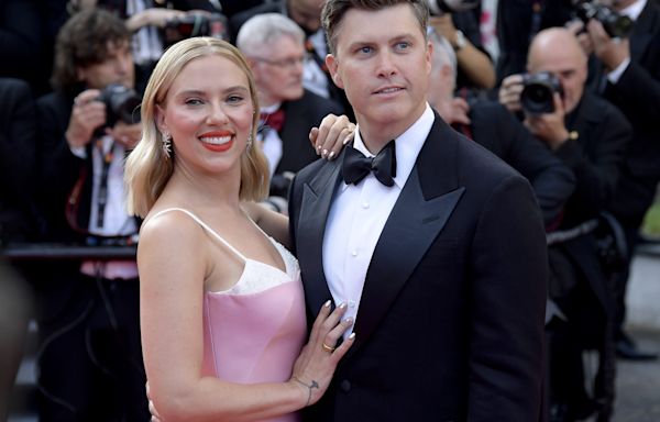 Scarlett Johansson Can’t Believe Colin Jost Scored an Olympic Gig in Tahiti: ‘How Did He Get This?’