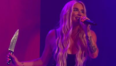 Kesha sparks concern as she performs new single JOYRIDE with KNIVES