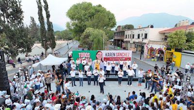 Karen Sánchez cierra su campaña en Arteaga