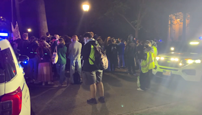 More arrests after 100 people protest outside Yale president’s house