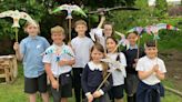 Pupils parade to celebrate swift project success