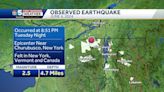 Very minor earthquake felt in New York, Vermont and Canada