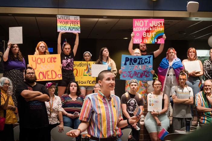 Georgia Southern students protest termination of LGBTQIA+ program
