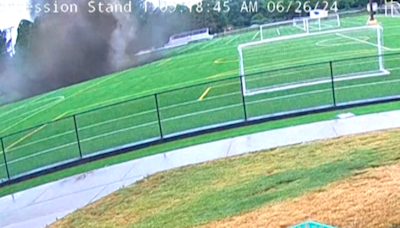 Sinkhole Swallows the Center of a Soccer Field in Illinois