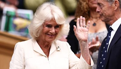 Queen Camilla enjoys girls' day out at Wimbledon amid Princess Kate's absence