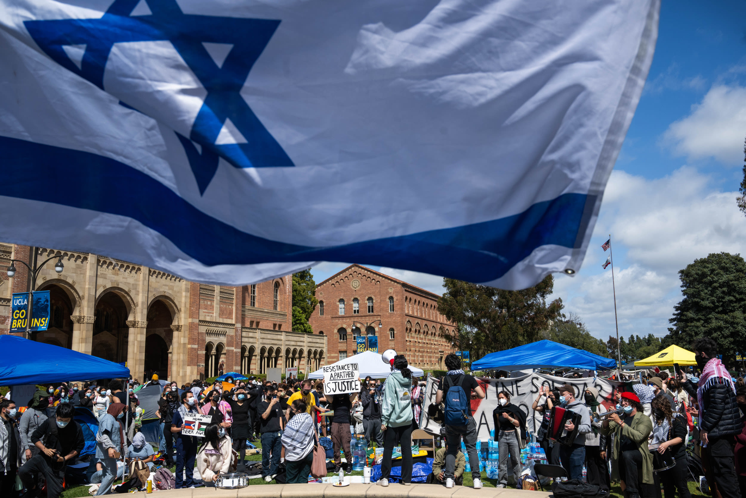 Pro-Israel counter-protests are growing on college campuses