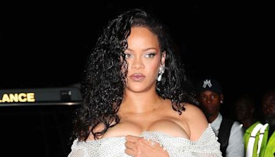 Rihanna Shines Bright Like a Diamond in Crystal Mesh Alaïa Dress as She Steps Out at New York Fashion Week