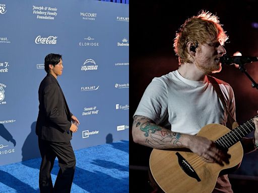 MLB: Shohei Ohtani y Ed Sheeran se reúnen en evento de Dodgers