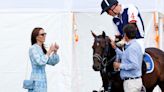 Kate wears baby blue summer dress for a day at the polo