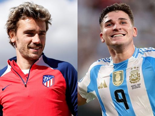 El divertido mensaje de Antoine Griezmann para recibir a Julián Álvarez en el Atlético Madrid