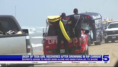 Experts advise not to swim alone after teen girl drowns at South Padre Island