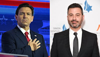 Jimmy Kimmel calls Ron DeSantis "pathetic little worm' after Trump meeting