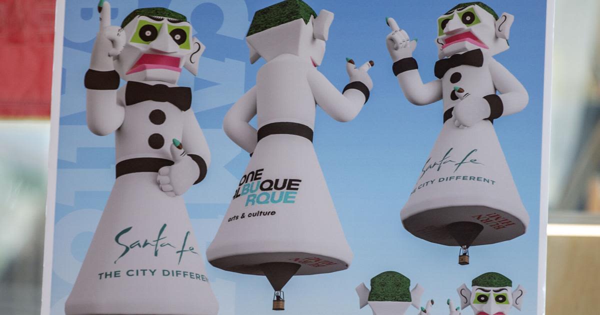 That's so 2013: Zozobra's first hot air balloon design goes classic with contemporary touches