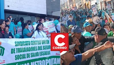 Miles de asegurados perjudicados por huelga de trabajadores de EsSalud en Arequipa (VIDEO)