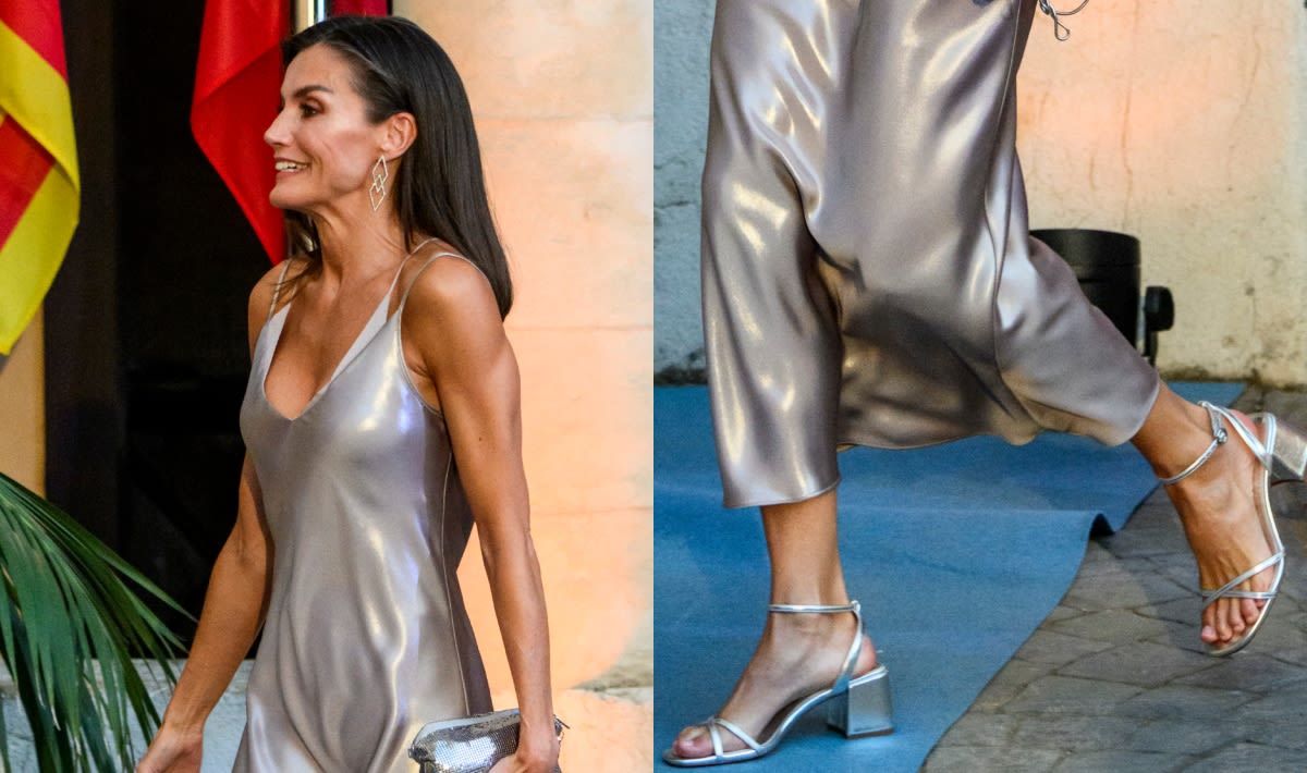 How Queen Letizia of Spain Updated the Metallic Shoe Trend for Her Atlantida Mallorca Film Fest Appearance