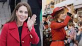 Kate wears red for first Wales visit as Princess - just like Diana 40 years ago