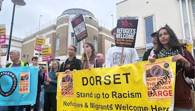 "Everyone is welcome in Weymouth"- Anti-racism campaigners rally in town centre